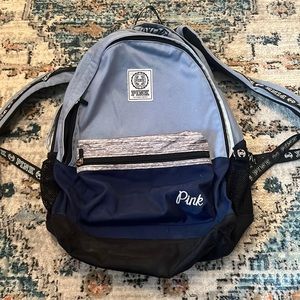 Victoria’s Secret pink backpack.